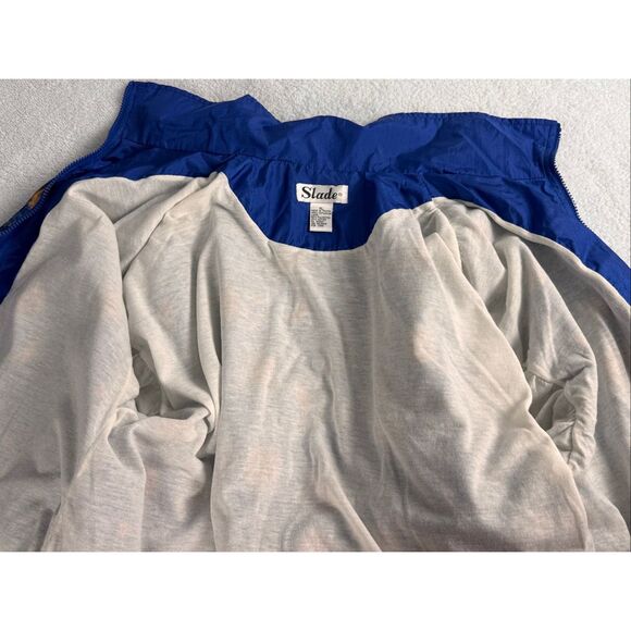 Vintage Blue Windbreaker Zodiac Print Womens Size XL - Picture 11 of 11